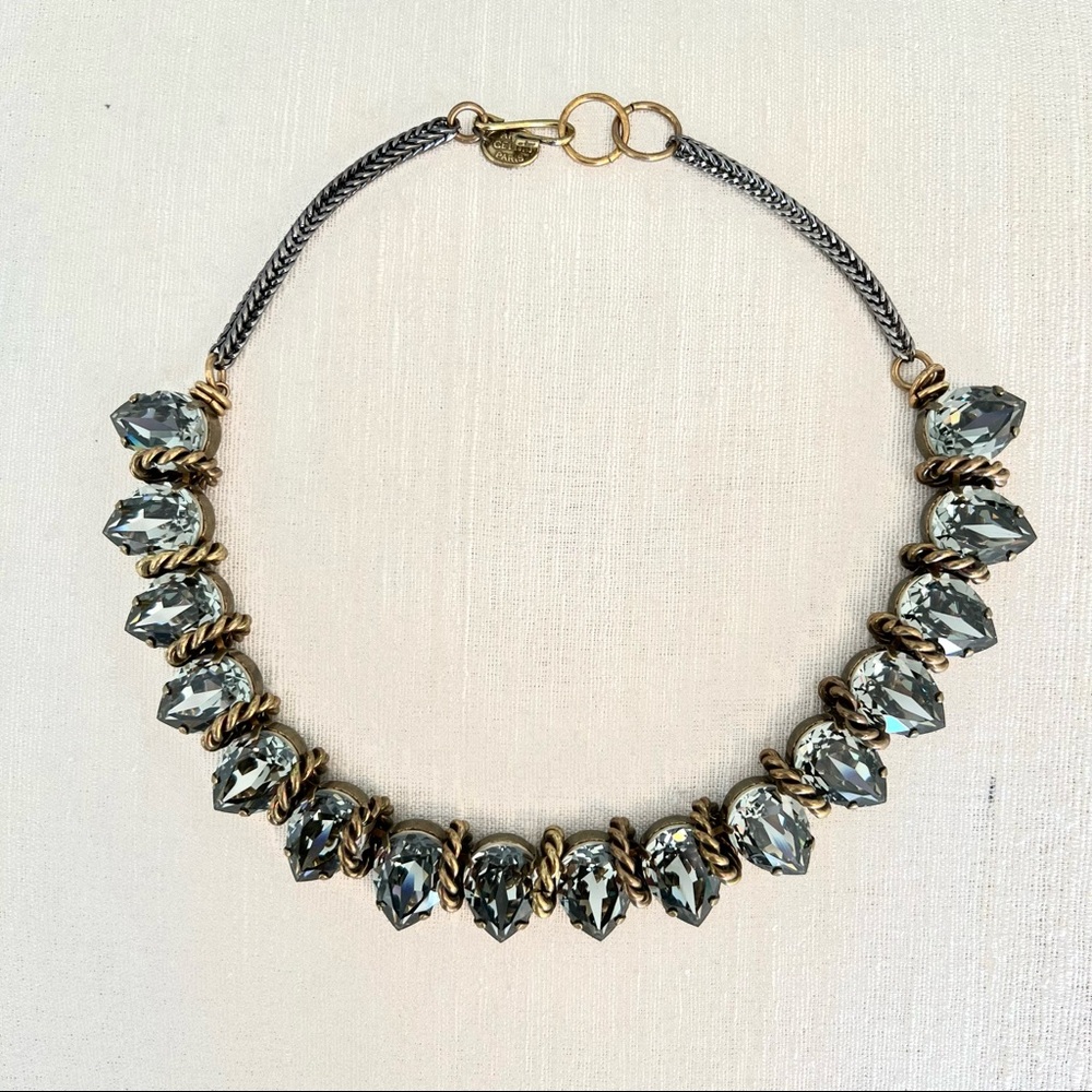 Aris Geldis Paris Smokey Quartz Bonzed Metal Choker
